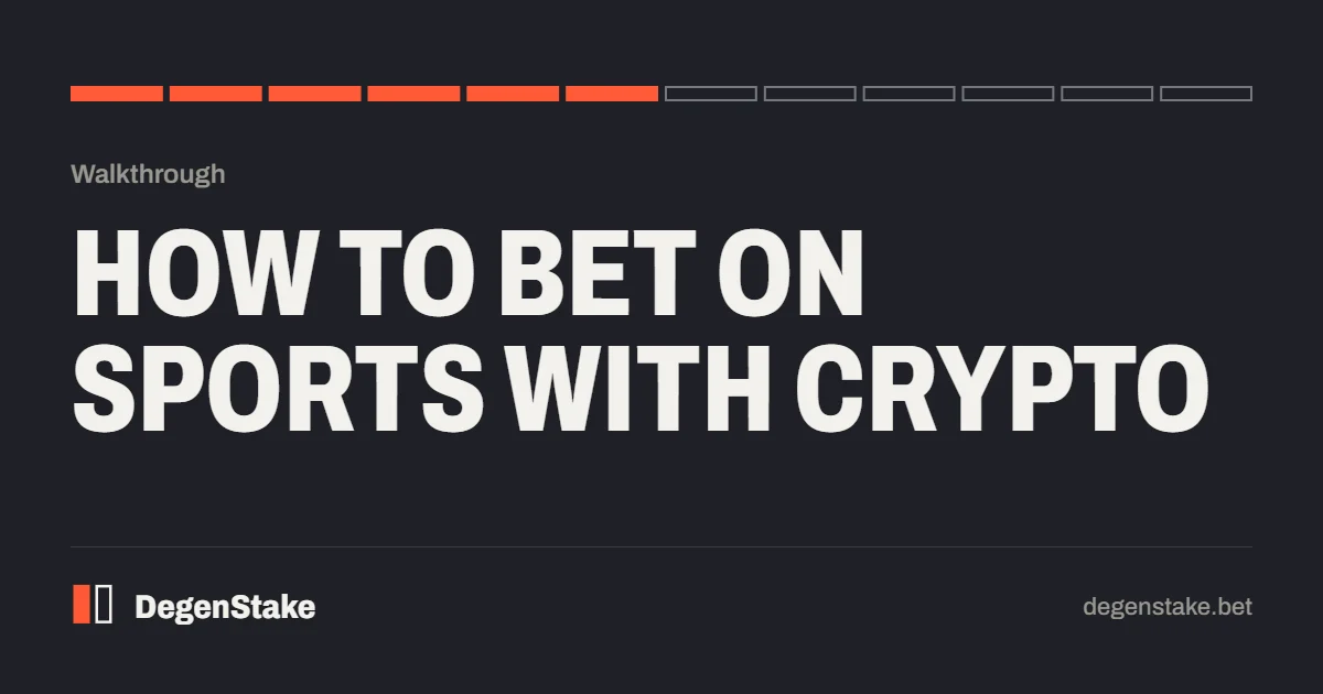 DegenStake — How to bet on sports with crypto